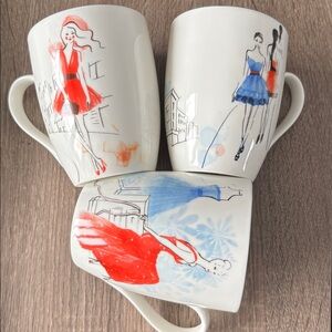 Parisian mug set of 3